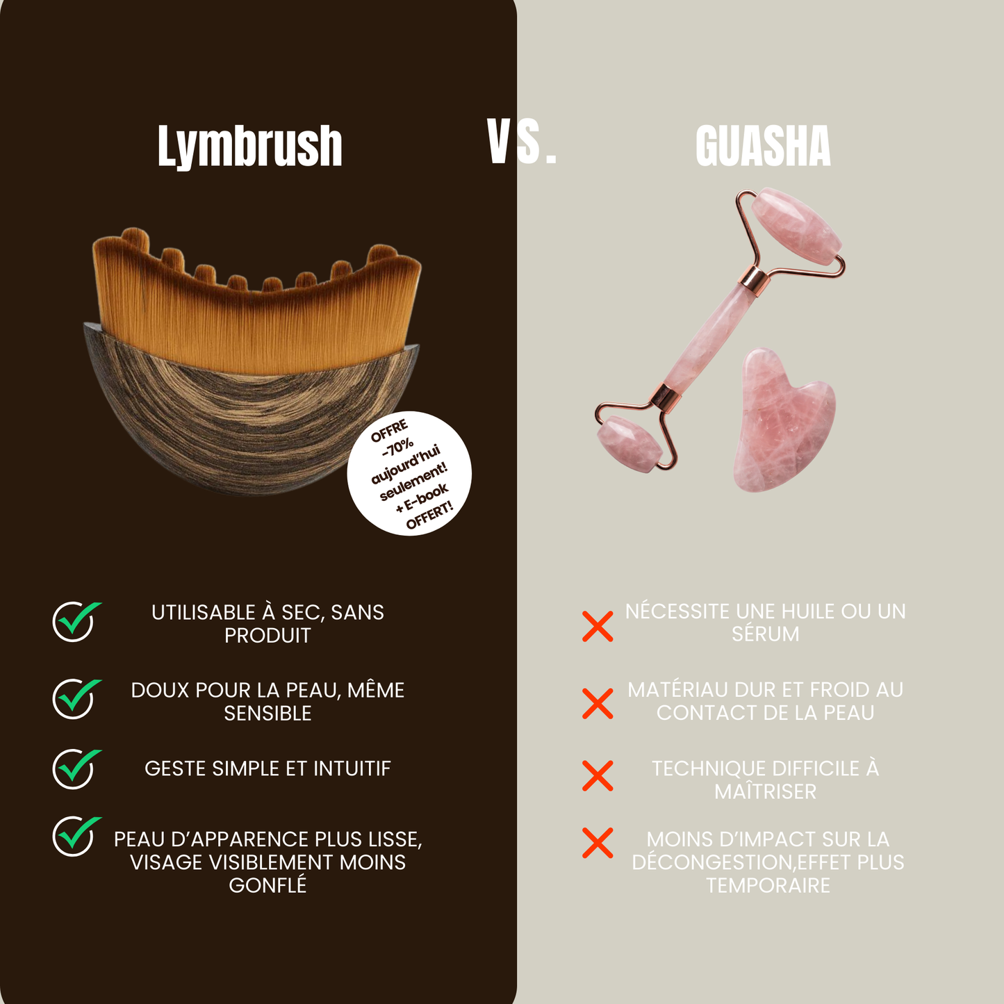 BROSSE LYMPHATIQUE VISAGE